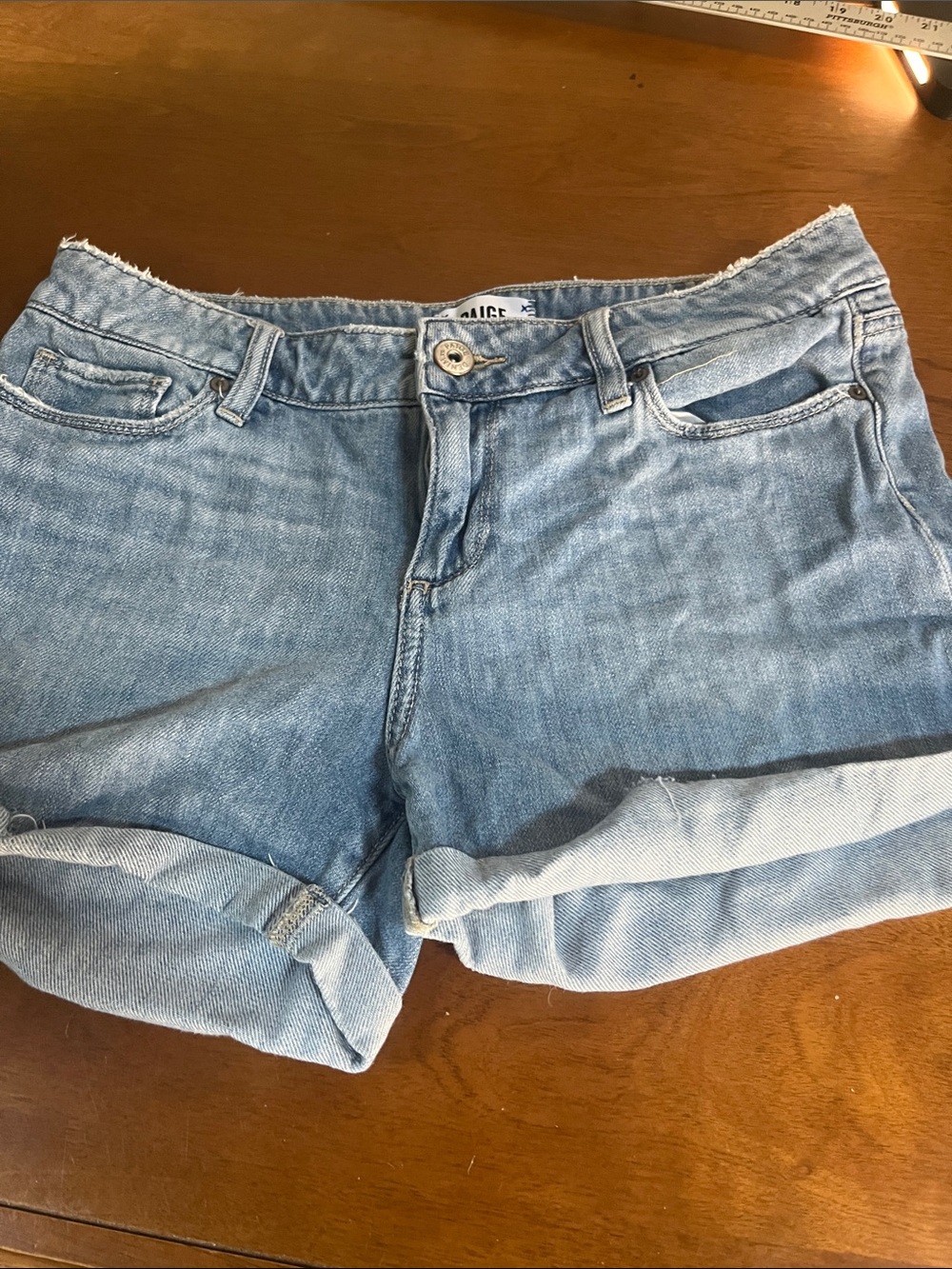 Paige Jimmy Jimmy Shorts Light Blue Denim Women's Shorts